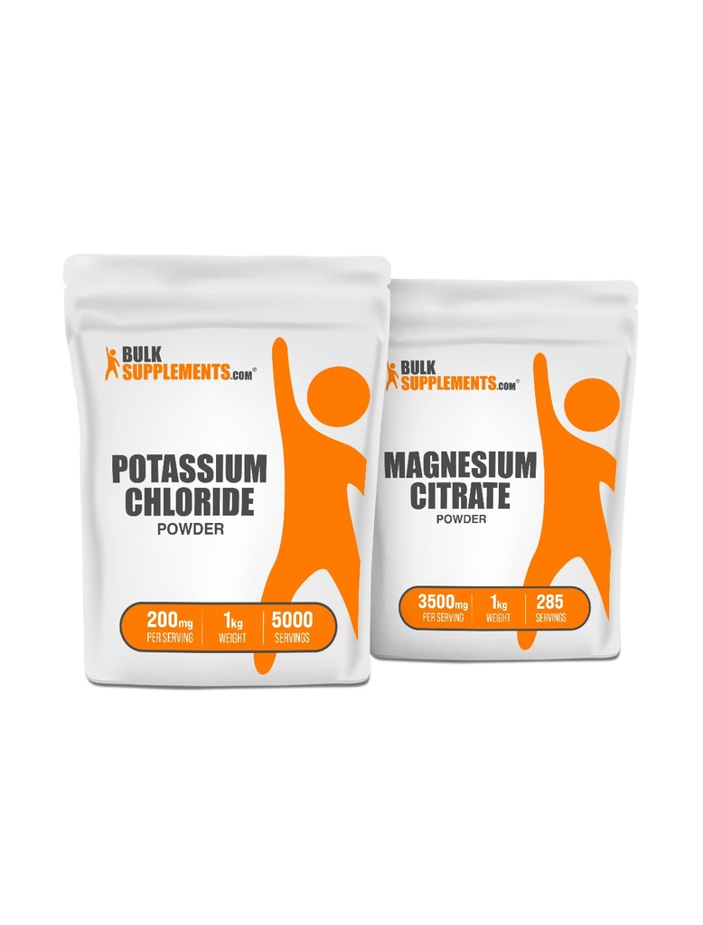 Chlorure de potassium 1kg + Citrate de magnésium 1kg