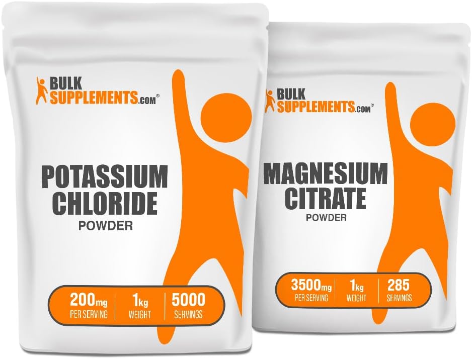 Chlorure de potassium 1kg + Citrate de magnésium 1kg