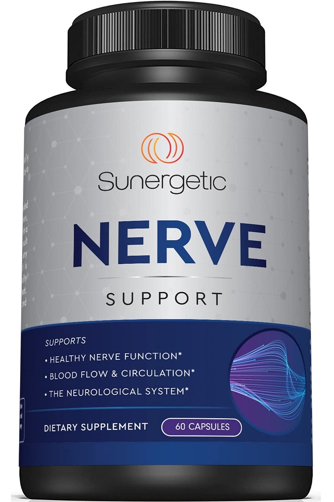 Supplément de soutien Nerve Premium – avec acide alpha lipoïque (ALA) 600 mg, acétyl-L-Carnitine (ALC) et Benfotiamine - Formule de soutien Nerve pour une circulation saine, pieds, mains et orteils - 60 capsules