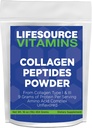 LifeSourceVitamines Collagen Peptides Poudre - 45 portions, cheveux, ongles, peau, os et santé articulaire, non aromatisé, kéto et paléo Approuvé