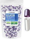 XPRS Nutra Taille 2 Capsules vides - 1000 Compte Capsules de gélatine vides - Pills Bricolage Capsule Remplissage - Pure Pill Gel Caps pour Do-It-Youlf Suppléments (Pearl Purple/White)