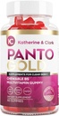 Katherine & Clark Panto Gold Vitamine B5 Gummées d'acide pantothénique pour l'acné - Peau de cheveux et ongles Gummées - Biotine, zinc, acide folique non-OGM sans gluten pour le corps - Gummées de peau grasse - 60 Compte