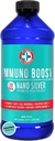 Soyez intelligent Préparez-vous Nano Silver Immuno Boost - 16 oz - Supplément immunitaire quotidien pour la famille - Sans gluten, végétarien - Fabriqué aux États-Unis