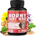 BMVINVOL Capsules d'herbes horny de chèvre avec Tribulus, Ginseng, Ashwagandha, Maca, Tongkat Ali, Nettle, Poivre noir - 60 Nombre