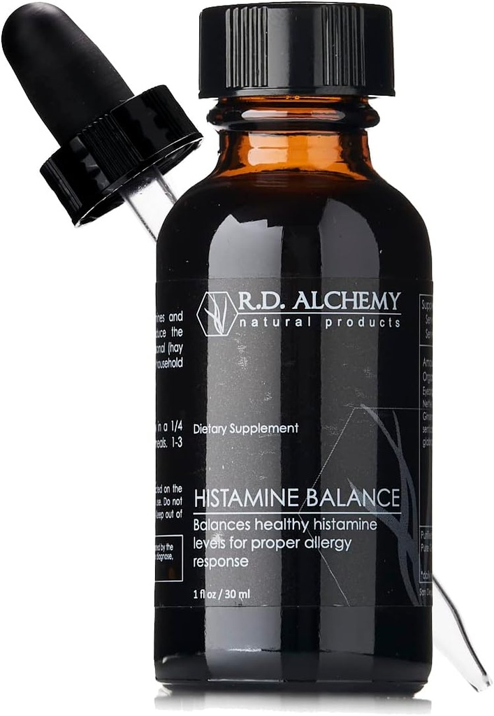 RD Alchimie - 100 % naturel et organique extrait d'équilibre d'histamine pour équilibrer les niveaux d'histamine sains pour une réponse allergique appropriée - Irritation oculaire, nez runny, toux ou congestion