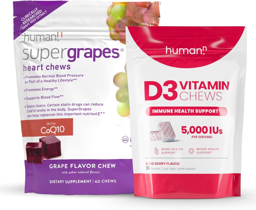 SuperGrapes et D3 Chews humains