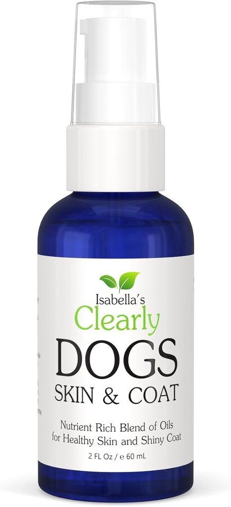 Skin & Coat Oil naturel pour chiens Skin Sother with Coconut, Almond and Olive Oils Soodthe Dry Skin, Allergies and Skin Irritation, ajoutez douceur et brillance à un Coat Dull Fabriqué aux États-Unis
