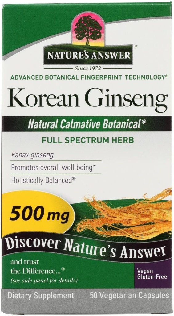 Réponse de la nature Ginseng coréen Supporte Focus & Memory
