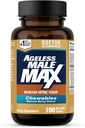 Homme sans âge Max Chewable supplément de booster d'oxyde nitrique pour les hommes – haute puissance Ashwagandha Extrait pour stimuler les séances d'entraînement, muscles et performances, réduire le stress, soutenir le sommeil - 100 comte
