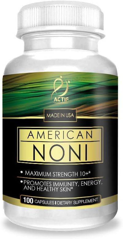 Actif Organic Noni Résistance maximale - 100% naturel Hawaïen Noni, Non-OGM, Fabriqué aux États-Unis, 100 Compte