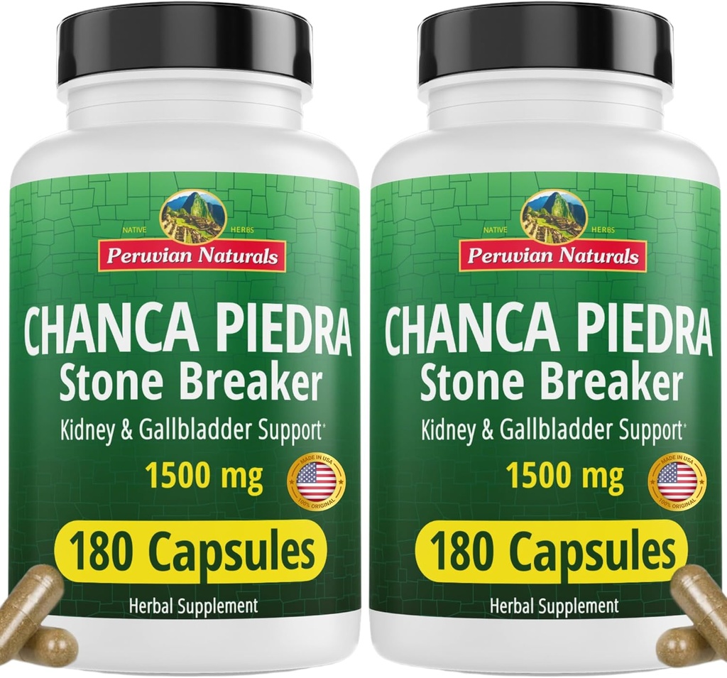 Chanca Piedra 360 Capsules Stone Breaker Nettoyage du rein Détox & Réparation, Suppléments Gallbladder - Pilules Vegan All-Natural Chancapiedra Stonebreaker Rein Stones Dissolver