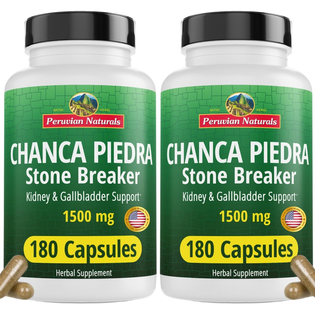 Chanca Piedra 360 Capsules Stone Breaker Nettoyage du rein Détox & Réparation, Suppléments Gallbladder - Pilules Vegan All-Natural Chancapiedra Stonebreaker Rein Stones Dissolver