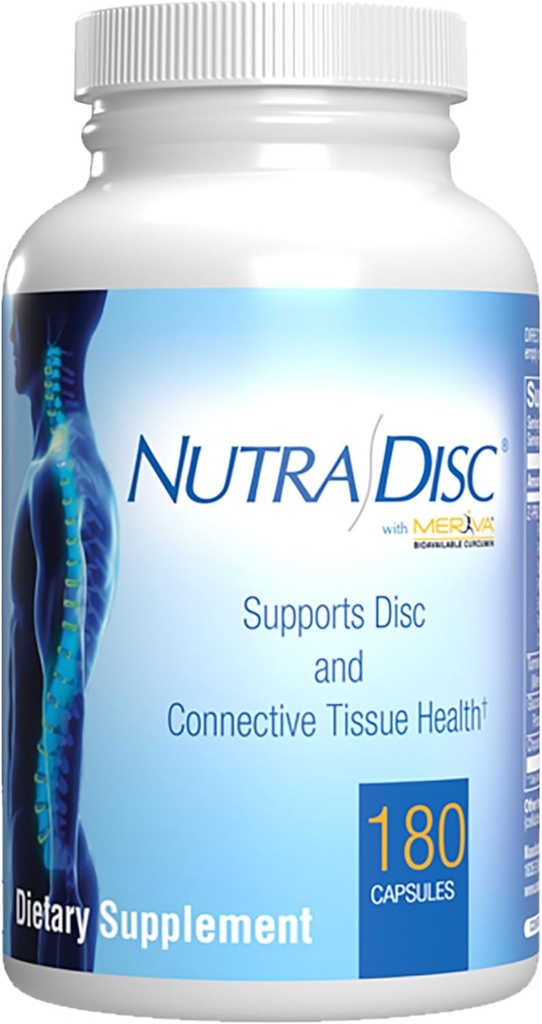 Nutra Disc & Joint Support Supplement - Ligament de Cartilage et Supplément de Tendon avec Meriva Curcumin & Glucosamine et Chondroïtine brevetés pour adultes - 90 portions