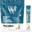 Voli Electrolytes Powder Packets | No Added Sugar Electrolyte Drink Mix for Hydration | Keto & Fasting Friendly, Natural Superfoods & Minerals | Pina Colada, 15-Count