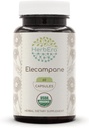 HerbEra Elecampane 60 Capsules biologiques USDA, 500 mg, faites avec de la racine séchée Elecampane (Inula Helenium) (60 Capsules)