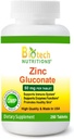 Gluconate de zinc 50 mg 250 comprimés fabriqués aux États-Unis Gluconate de zinc végétarien/végétalien