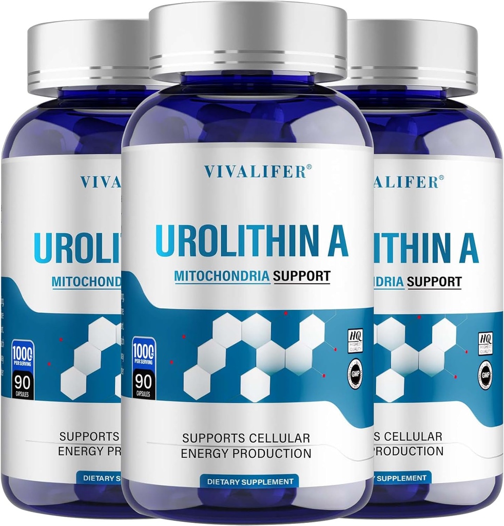 Urolithine Supplément 1000 mg, 270 Softgels Protection antioxydante puissante, promotion du vieillissement en santé et de la santé mitochondriale et de la réparation cellulaire pour les hommes et les femmes