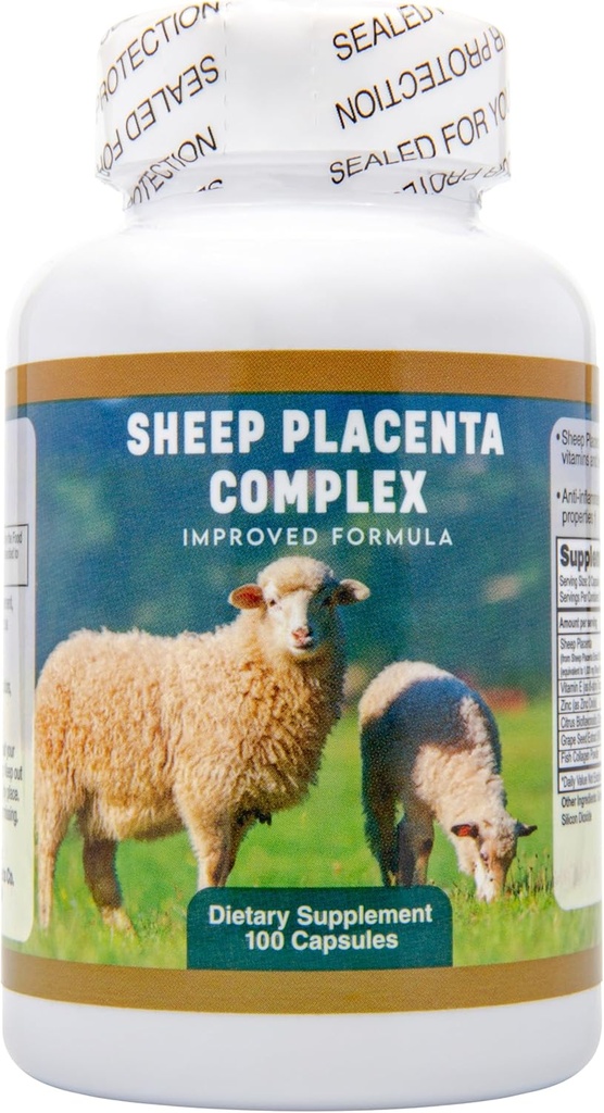 8 x Sheep Placenta Complex 100 Capsules, faire aux États-Unis, FRESH, Nouveau produit Bon produit !!