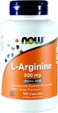 Maintenant Aliments Arginine 500mg, 100 Capsules (paquet de 2)