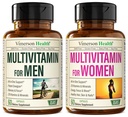 Multivitamine Multiminéral Supplément pour hommes + femmes 2 Boutons. Réponse immunitaire saine, articulations et os forts, santé oculaire, soutien du système digestif, propriétés antioxydantes