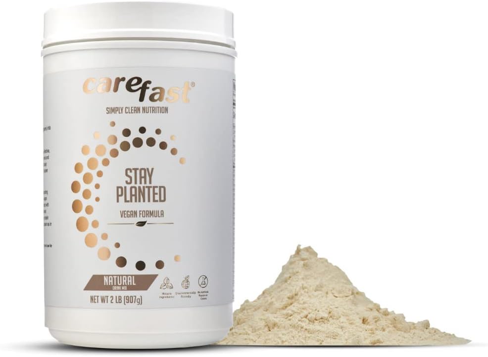 Rester planté à base de plantes non-OGM Soja Healthy Protein Powder Drink Mix - naturel aromatisé - 2lb Tub - 13g Protéine - fait une grande dégustation faible carb Vegan Shakes & Smoothies