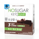 No Sugar Keto Bar Snack, Fudge Brownie, 12 x 1.41oz Bars - faible teneur en glucides No Sugar Keto Snack alimentaire avec des macros sympathiques Keto, 3g Net Carb, 9g Protéines végétales, 13g Graisse saine, sans sucre (0g)