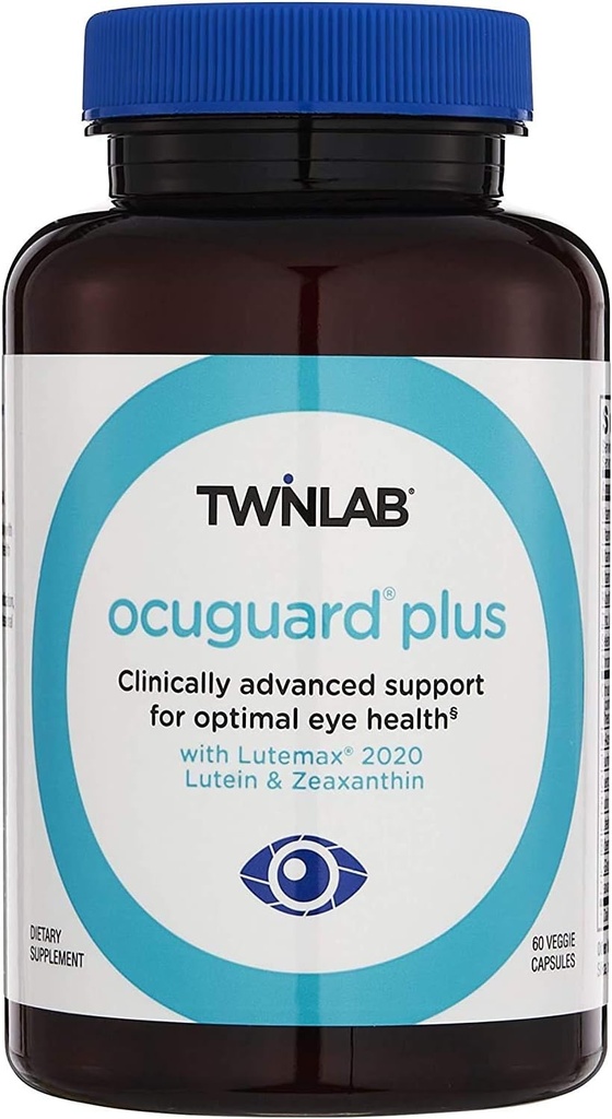 Twinlab Ocuguard Plus - Supplément pour les yeux avec Zinc, Vitamine A, C & D - 60 Capsules de Véggie