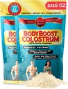 BodyBoost Colostrum entier, 100 % de poudre de colostrum bovine, supplément de booster immunitaire avec immunoglobuline et lactoferrine, colostrum herbeux, Gut Health, divers apports, 2x16 oz
