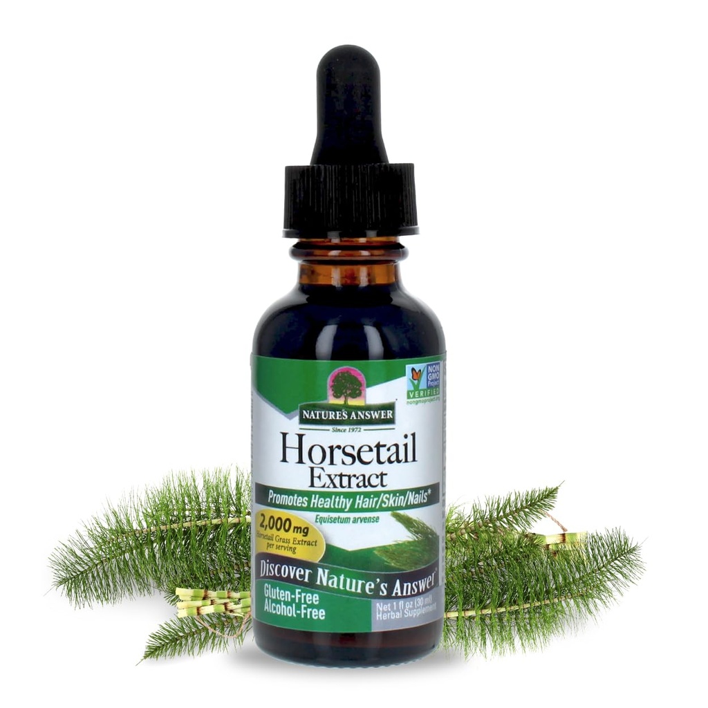Réponse de la nature Sans alcool Supplément d'extrait d'herbe de queue de cheval, 1-Fluid Ounce.