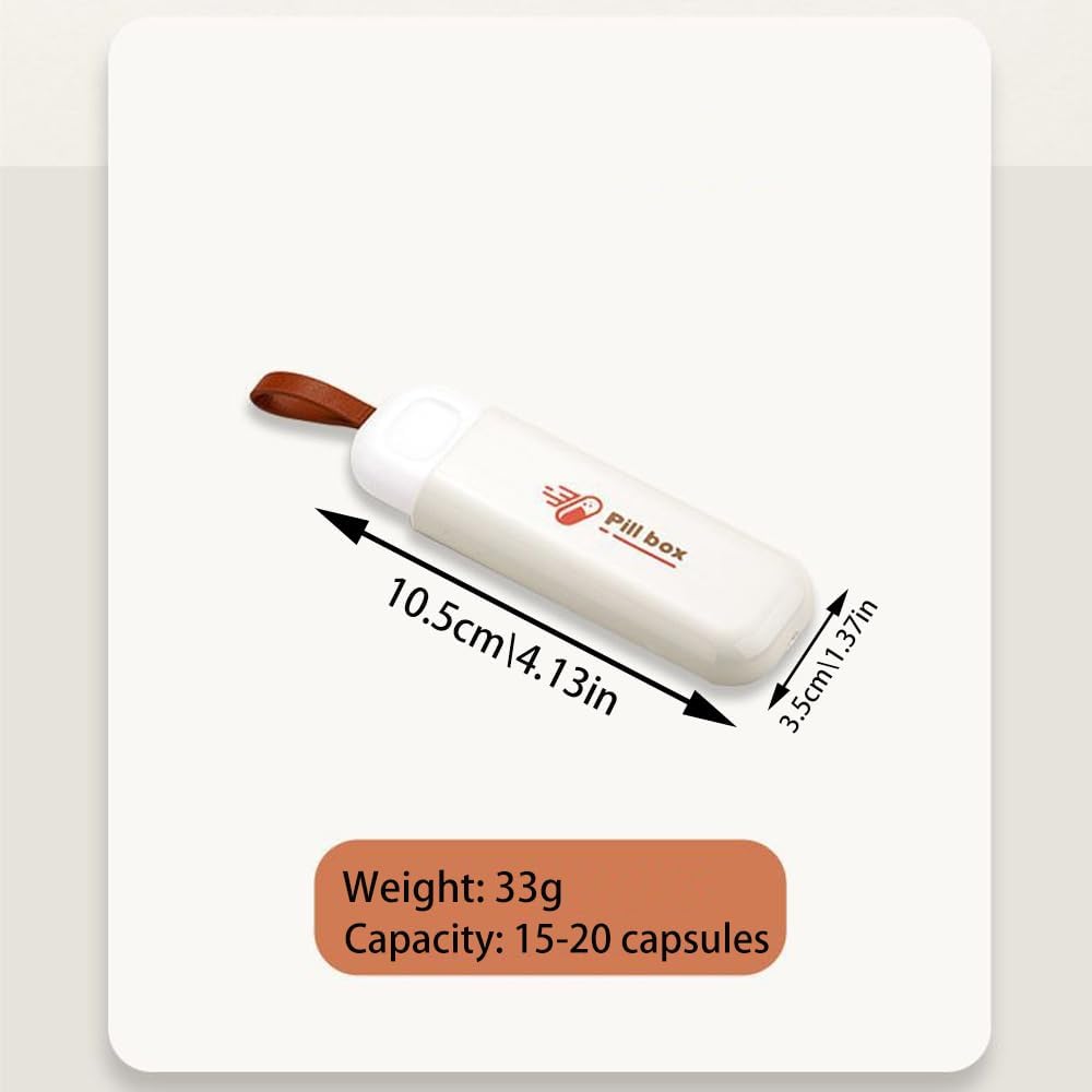 2 pcs Travel Pill Organizers, BOSOIRSOU Daily Pill Box, Day Pill Dispenser, Pill Case, Travel Medicine Organizer, Pill Containers for Vitamins Fish Oils Supplement