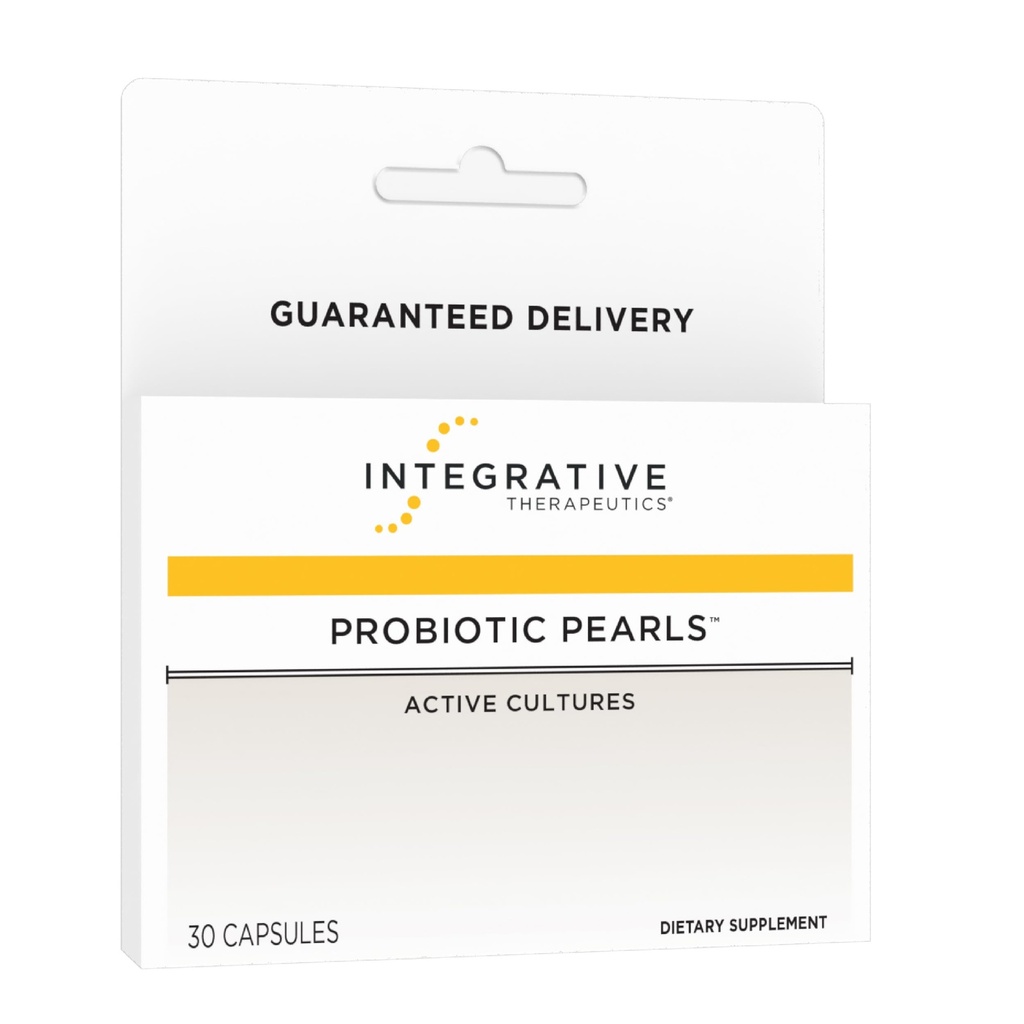 Thérapeutique intégrative Perles probiotiques - Supplément digestif quotidien pour le soutien de la santé de Gut* - Capsules probiotiques pour le soutien de la santé immunitaire* - Sans soja - 30 Compte (30 portions)