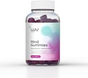 Santé LUV Gummies mentales – Supplément Cerveau - Gummes fonctionnels de champignons pour Focus, Energy & Immune Support – Mélange adaptogène avec Lion, Cordyceps & Reishi – Vegan, Keto, Made in USA – 30ct