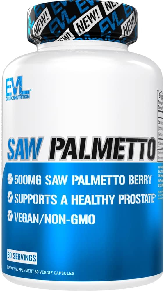 EVL Saw Palmetto pour les hommes 500mg - Saw Palmetto Extract Prostate Supplément pour les hommes pour la taille de la fonction et un meilleur contrôle de la vésicule - DHT Blocker et Thicker plus forte croissance des cheveux Vitamine