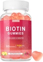 Biotine 10000mcg Kératine Collagène Gommies Suppléments Les ongles capillaires Vitamines Les ongles capillaires quotidiens Croissance et renforcement Gommies pour les femmes Biotine végétalienne et vitamine C Gommy 60 Compte