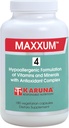 Karuna MAXXUM 4 180 Vegetarian Capsules | multivitamin and Mineral Supplement, Lutein, Zeaxanthin, Lycopene, Alpha-Carotene and Cryptoxanthin, Citrus Bioflavonoids,1:1 Calcium/Magnesium
