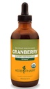 Extrait liquide de canneberge biologique certifié Herb Pharm pour le soutien du tract urinaire - 4 Once