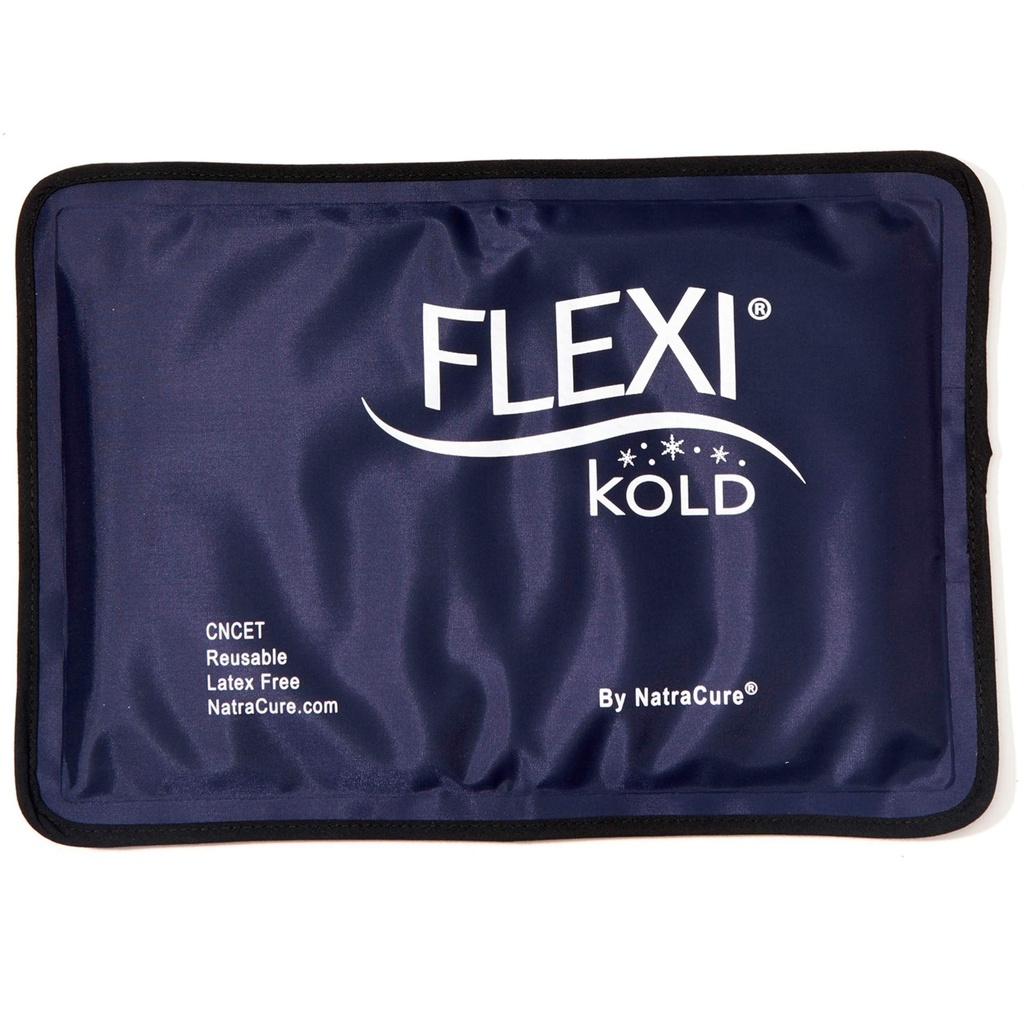 FlexiKold Gel Paquets de glace souples et souples pour blessures - Congelateur réutilisable Cold Pack, Cold Compress & Cooling Gel Pad pour le visage, l'épaule, la hanche, la jambe, le bras, la cheville et les blessures du pied - moyenne - 7,5 χ 11,5