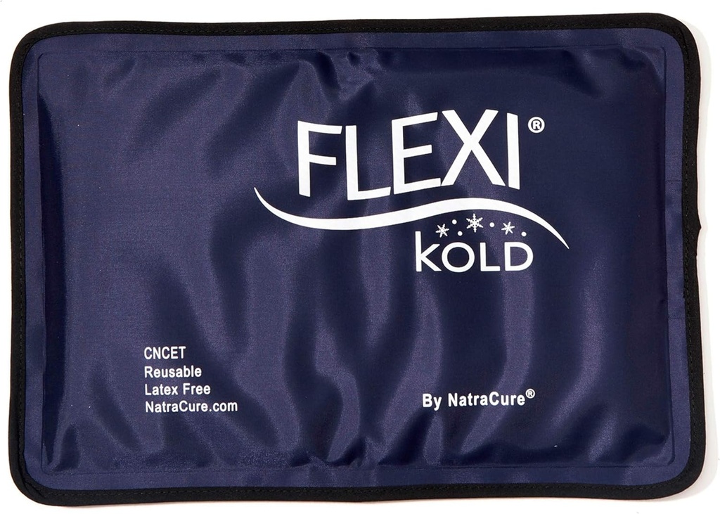 FlexiKold Gel Paquets de glace souples et souples pour blessures - Congelateur réutilisable Cold Pack, Cold Compress & Cooling Gel Pad pour le visage, l'épaule, la hanche, la jambe, le bras, la cheville et les blessures du pied - moyenne - 7,5 χ 11,5