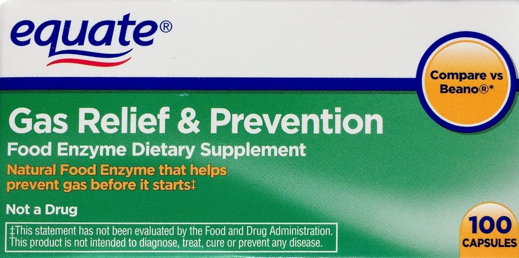 Supplément alimentaire enzymatique, 100ct, Comparer pour Beano
