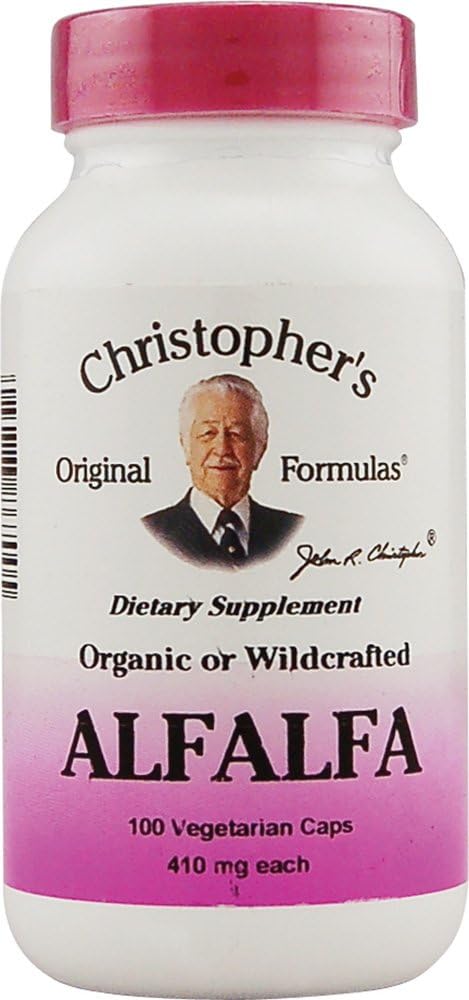 Christopher's Alfalfa - 410 mg - 100 Vegetarian Capsules