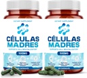 Suppléments de cellules souches 500mg (120cap) Anti-âge naturel et soutien de longue durée avec Spiruline et Chlorella, Boost renouvellement cellulaire, restaurer l'énergie jeune, réduire la douleur articulaire – Celulas Madre
