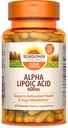 Acide alpha lipoïque Sundown 600mgm, 60 Nombre