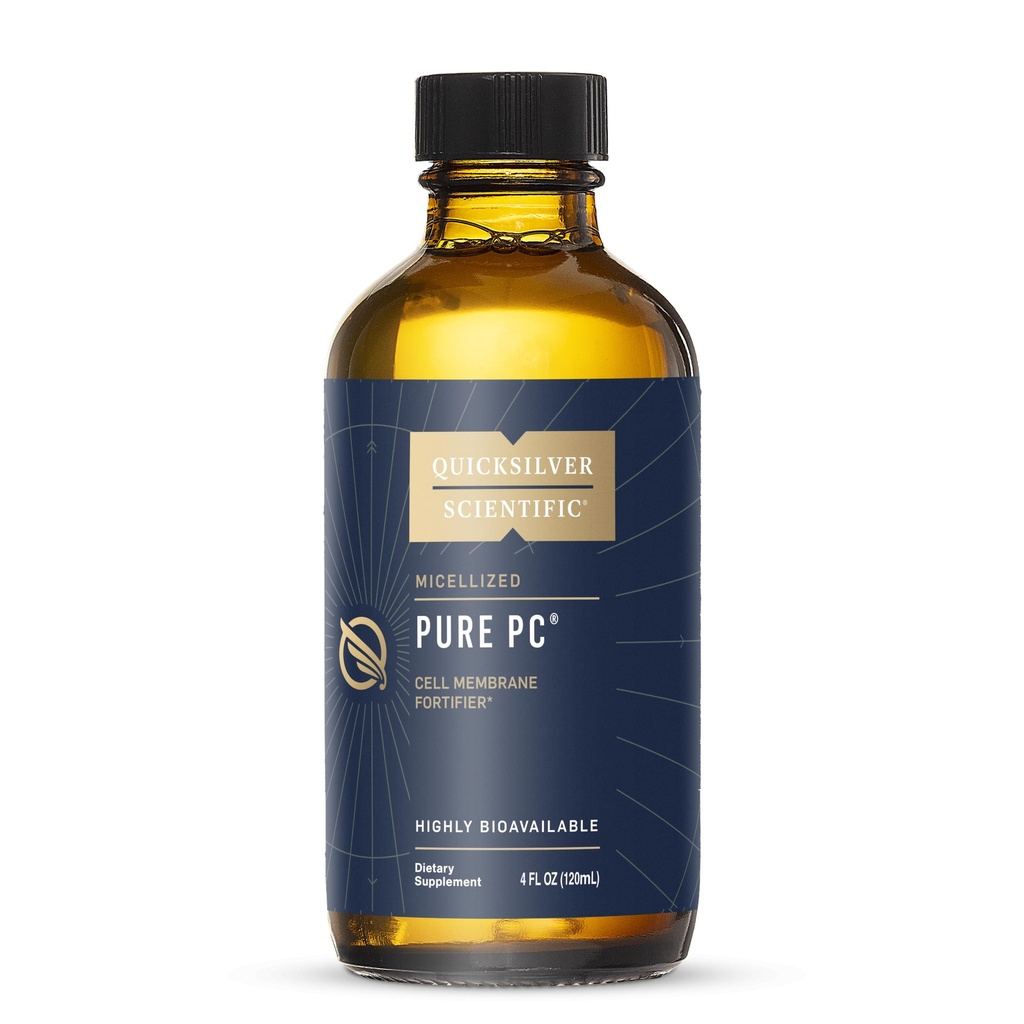 Quicksilver Scientific Micellized Pure PC - Supplément liquide Phosphatidylcholine pour soutenir la santé cellulaire et hépatique - Absorption liposomique supérieure - Supplément Cerveau sans OGM (4oz /120ml)