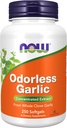 NOW Foods Supplements, Odorless Garlic (Allium sativum), Concentrated Extract, 250 Softgels