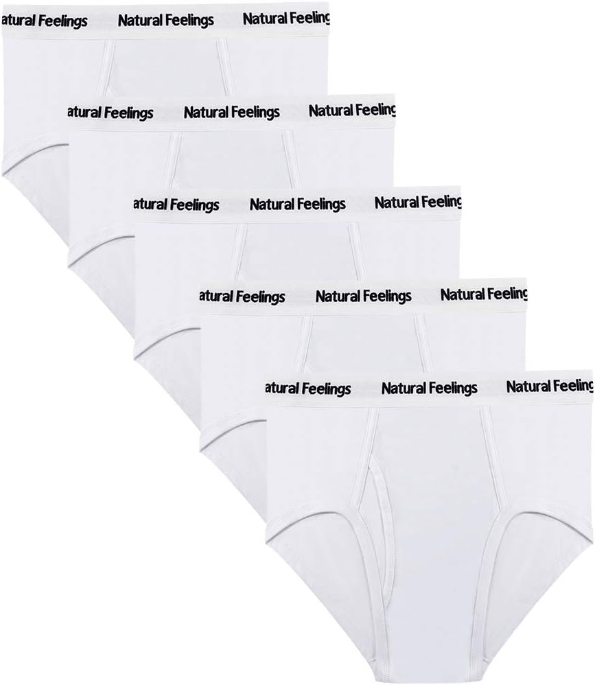 Natural Feelings Men's Briefs Underwear Multipack Mens Cotton Full Rise Briefs with Comfort Waistband S M L XL XXL…