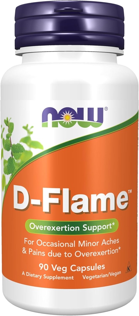 MAINTENANT Compléments alimentaires, D-FlameTM avec un mélange d'herbes complémentaires, support surexertion*, 90 gélules