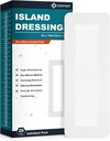 Dressing Island Borded Gauze 4"x10", 25 Individuellement emballé Non-Stick Pad au centre avec bordure adhésive,Soft et hautement absorbante de grade médical Dressing Gauze Pad pour soins de la blessure et premiers soins
