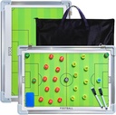 Pure Vie Magnetic Soccer Tactics Board, Portable Soccer Clipboard for Coaches Soccer Dry Effase Whiteboard Strategy Tactical Blackboard Football Coach Board with Player Markers, Pen and Eraser