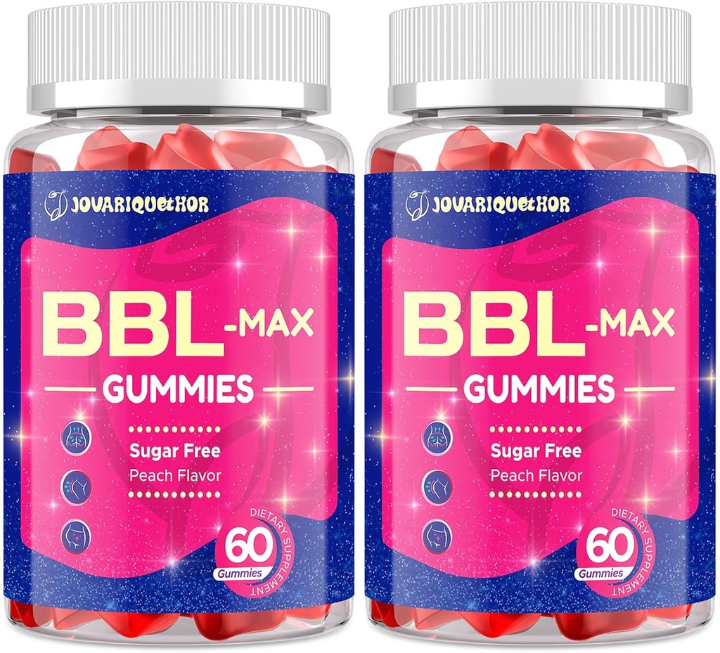 Gommies pour les femmes - Gommies BBL avec multivitamines et extraits de plantes - Peach Flavor - 120 Comte