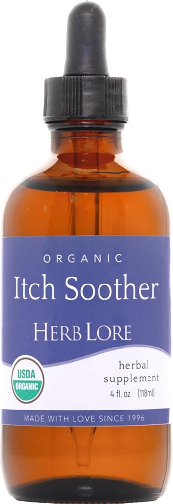 Teinture de Sother Teinture Bio Herb Lore - Apaisante Grossesse démangeaisons Peau et rash, Thistle de lait liquide, Dandelion et Dock jaune Supplément de soutien du foie Drops (4 fl oz)